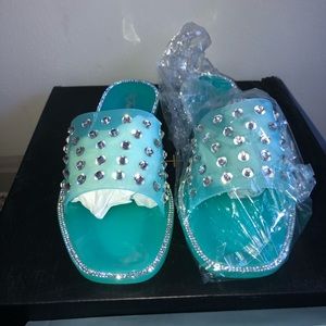 Studded Blue Sandals